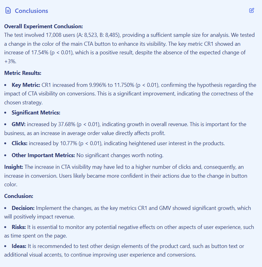 AB-Labz AI assistant analyzing experiment data